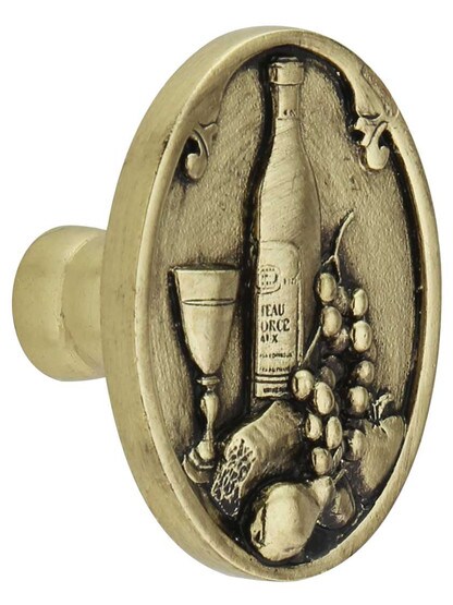 Best Cellar Cabinet Knob in Brite Brass.